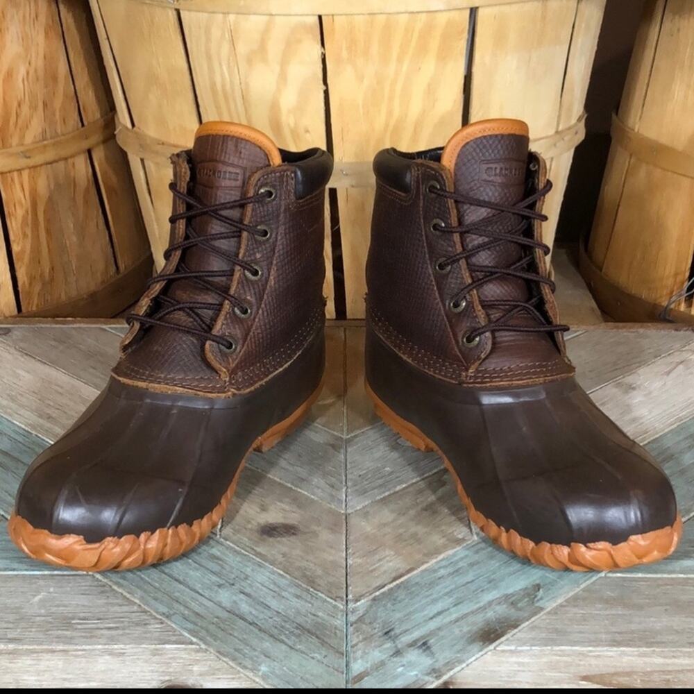 LaCrosse 5 Eye Pac 7” Brown Leather 200G Waterproof Duck Boots Womens Size 7 - Picture 6 of 10